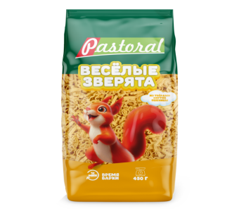 Макаронное изделие "Веселые зверята" PASTORAL